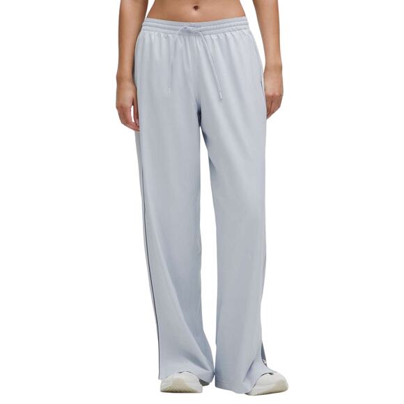 Lululemon Court Rival Wide-Leg Track Pant Regular Starch Blue/Grey Size 14 NWT - Picture 1 of 12